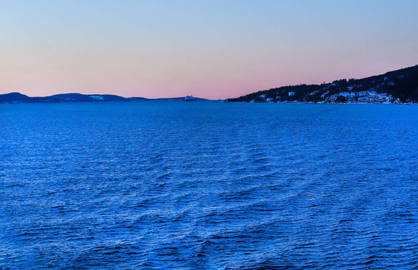 Picturesque Oslo fjord in Norway during winter  - Photo, Image