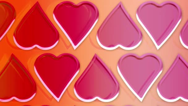 μια αγάπη κάρτα σχεδιασμού της καρδιάς κινείται Valentine Ημέρα του Αγίου Βαλεντίνου διακοπές ρομαντικό βίντεο - Πλάνα, βίντεο
