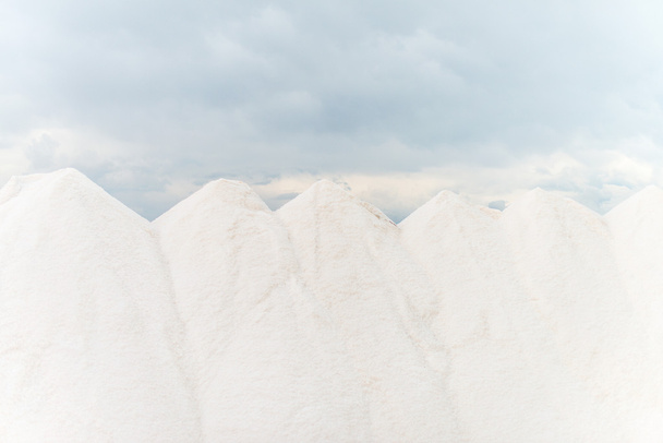 Sea salt production. Heap of sea salt. - Photo, Image