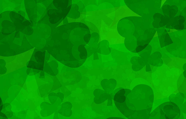 ein shamrock grün st patricks tag smaragd karte klee hintergrund urlaub kulisse - Foto, Bild