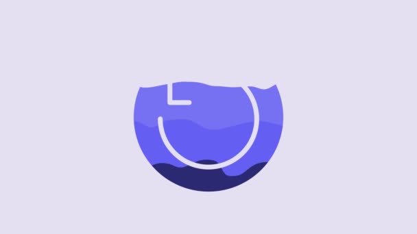 Icono de radio azul aislado sobre fondo púrpura. Animación gráfica de vídeo 4K. - Imágenes, Vídeo