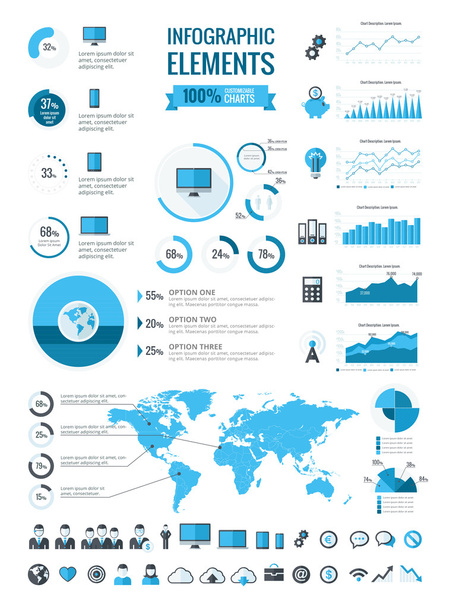 Technology Infographic Elements - Vektor, kép