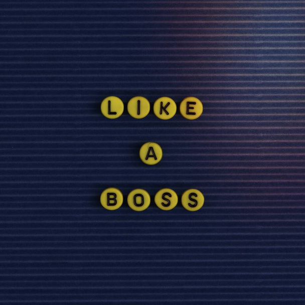 Like a boss word beads alphabet - Photo, Image