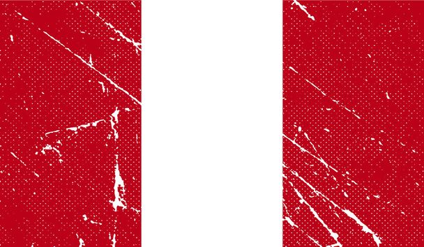 Flag of Peru with old texture. Vector - Vector, Image
