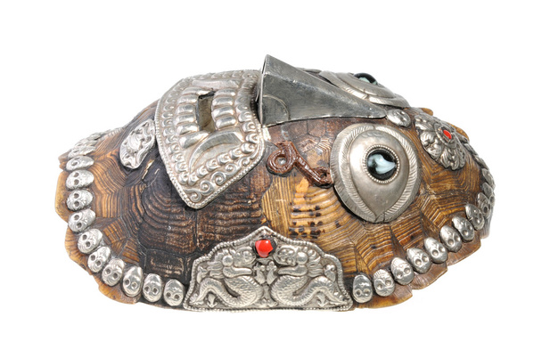 illegal souvenir - mask made of tortoise turtle carapace - Photo, Image