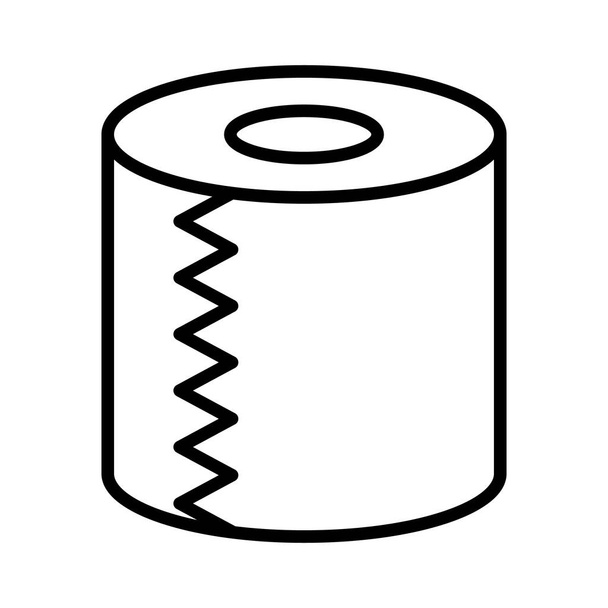 Toiletpapier icoon. Toiletpapier roll pictogram. Bewerkbare vector. - Vector, afbeelding