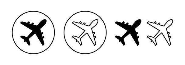 Flugzeug-Icon-Vektor für Web und mobile App. Flugzeugschild und -symbol. Symbol für den Flugverkehr. Reisehinweis. Flugzeug - Vektor, Bild