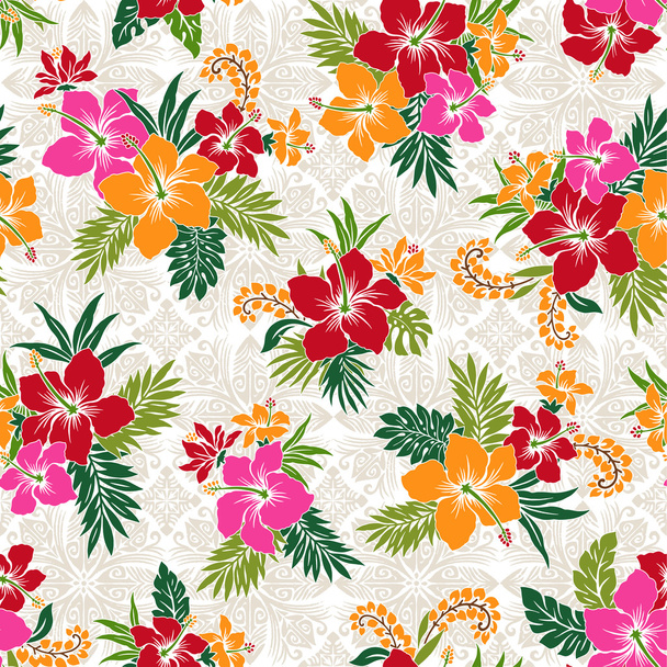 Pattern of Hibiscus - ベクター画像