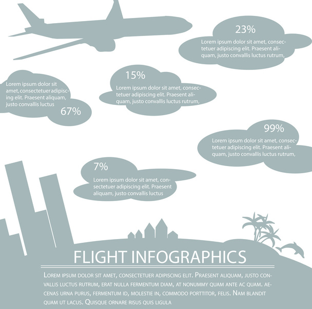 Flight infographics - Vektori, kuva