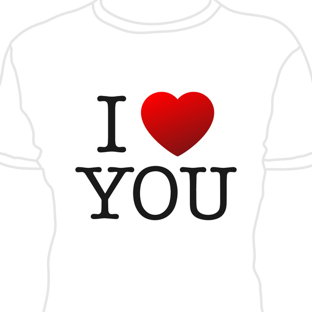 Label "I love you" - Vector, Image
