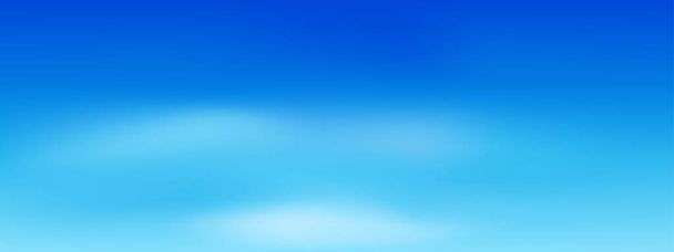 Nahtloses Muster Blauer Himmel an sonnigen Tagen Frühling, Vektormuster weites Panorama Sommerhimmel mit Wolkenlandschaft, Schönheit klar bewölkt helles Licht, Cartoon-Natur des Horizonts Skyline für Umwelttag  - Vektor, Bild
