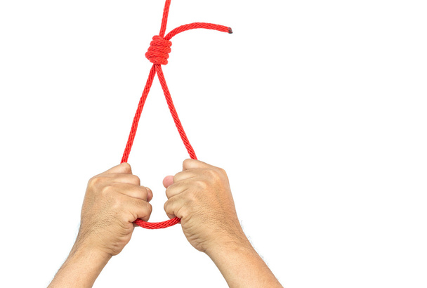 Hands holding rope - Foto, Imagem