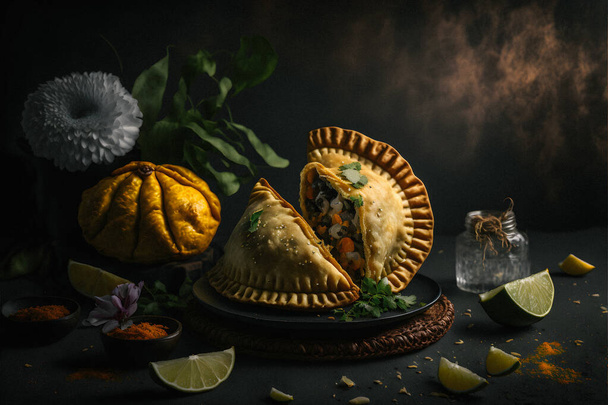 Indulge in the rich flavors of Latin America with our Empanadas food photography collection. Mouth-watering images showcase traditional, street food, and gourmet styles of this beloved dish. - 写真・画像