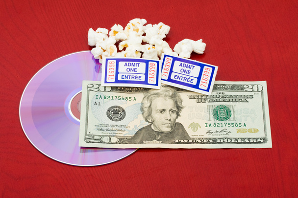 The price of a movie and popcorn - Photo, Image