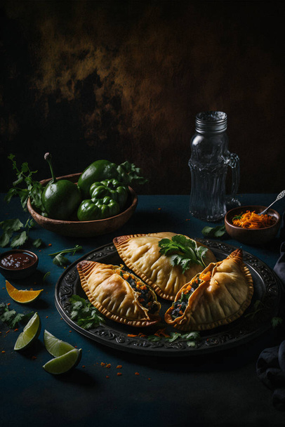 Indulge in the rich flavors of Latin America with our Empanadas food photography collection. Mouth-watering images showcase traditional, street food, and gourmet styles of this beloved dish. - Photo, Image