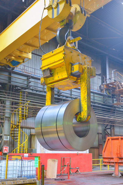 crane loading of metal  - Photo, Image