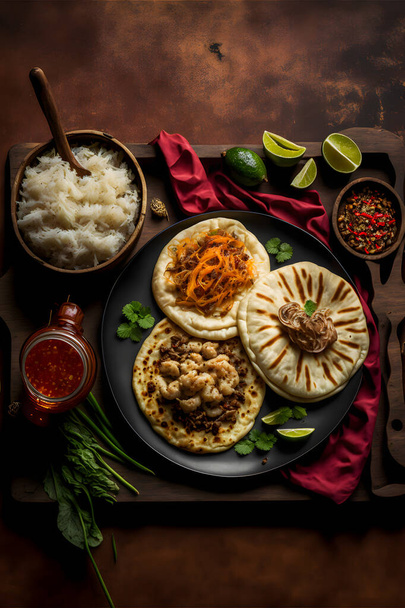 delicious flavors of Latin America with our Pupusas food photography collection. High-quality images showcase this traditional street food in all its glory, from classic recipes to gourmet variations. - 写真・画像