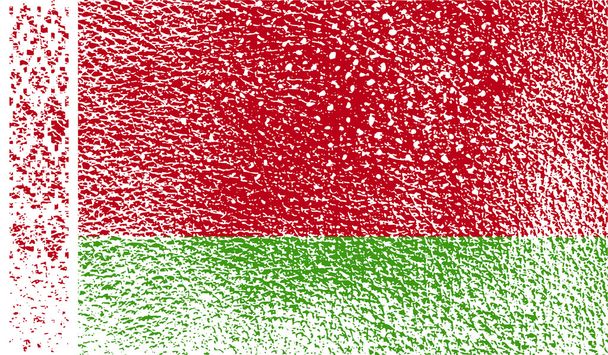 Σημαία της Λευκορωσίας με την παλιά υφή. Διάνυσμα - Διάνυσμα, εικόνα