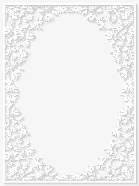 Χαρτί αφηρημένο floral πλαίσιο - Διάνυσμα, εικόνα
