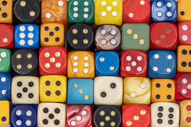 Top view of colourful dices - Photo, image