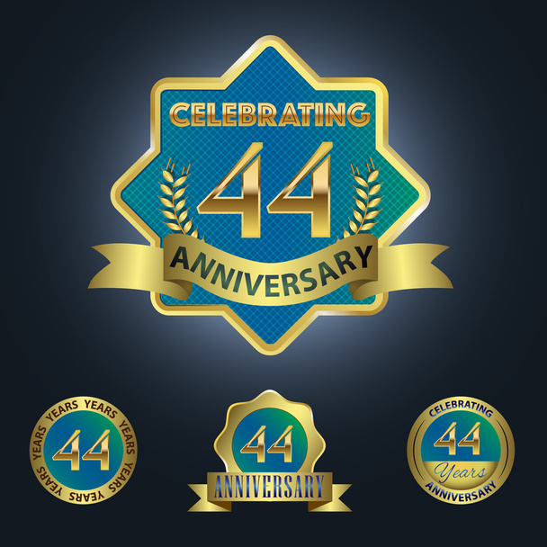 Celebrando 44 años de aniversario
 - Vector, imagen