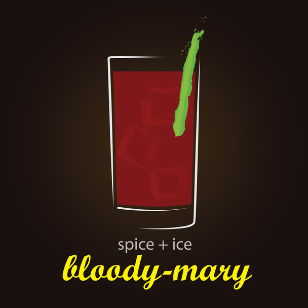 Bloody Mary - Classic Cocktail - Vektori, kuva