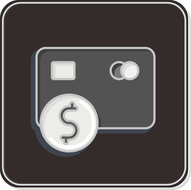 Icon Payment Options. related to Contactless symbol. Glossy Style. simple design editable. simple illustration - Vector, imagen