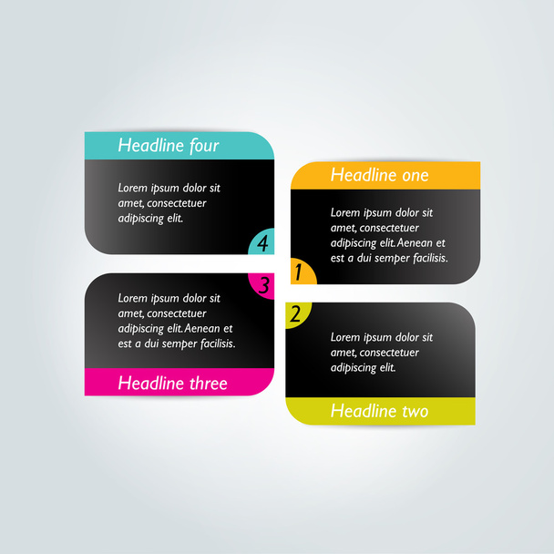 Step by step diagram. Infographic flat tab. - Vector, Image