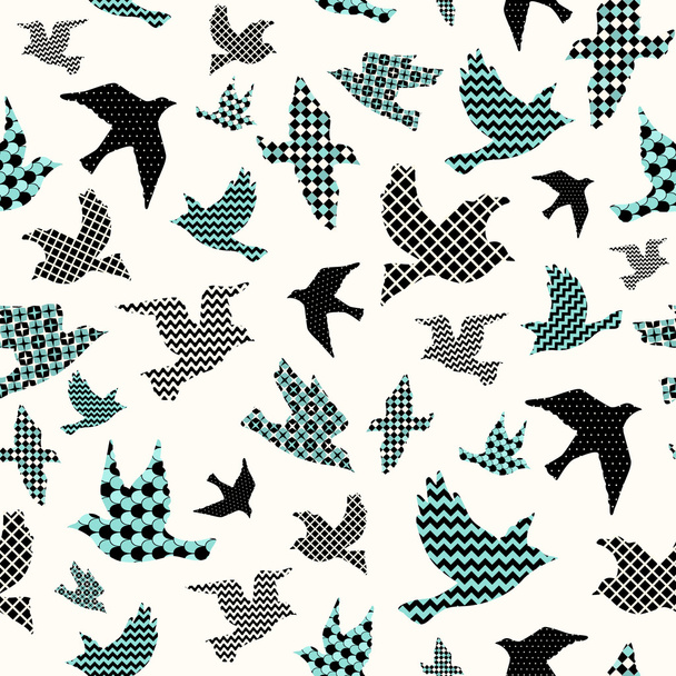 Vögelnahtloses Muster - Vektor, Bild