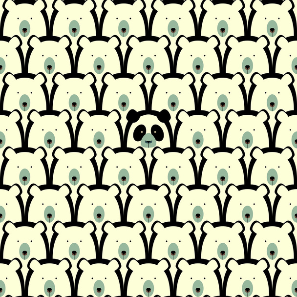 Bear seamless pattern - Vector, Image