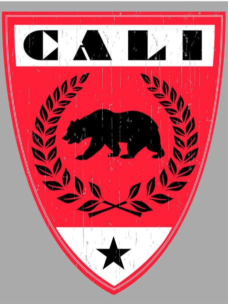 Каллиграфическое обозначение республики Винтажная Калифорния
 - Вектор,изображение