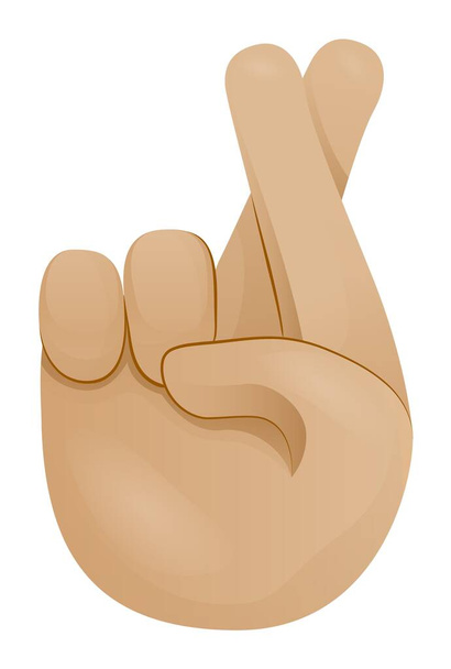 жест пальця схрещені пальці Векторні ілюстрації
 - Вектор, зображення