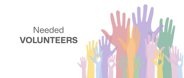National volunteering banner, national volunteering month. - Foto, Imagen