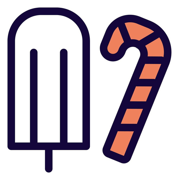 Juicy ice pop made with crushed candy cane - Vector, Image
