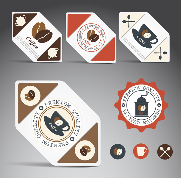 Set of coffee labels.  - Vector, Image