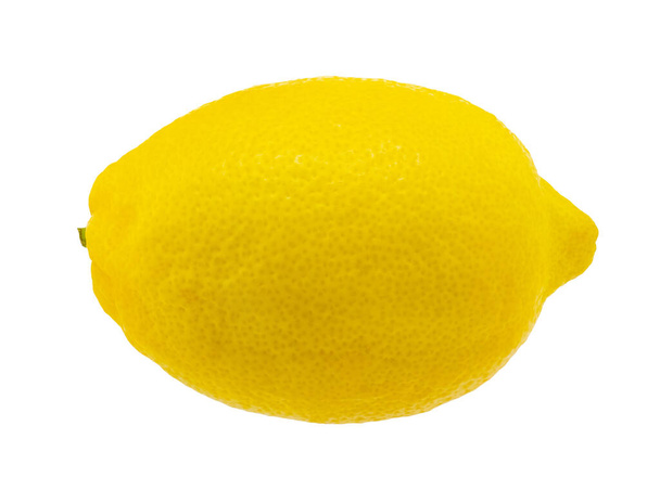 Yellow ripe lemon on a white isolated background - Fotoğraf, Görsel