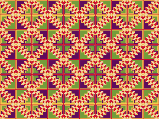 Seamless pattern design with traditional Palestinian embroidery motif. Beautiful Persian knitted embroidery.geometric ethnic oriental seamless pattern traditional on cream background.Aztec style,abstrac - Photo, Image