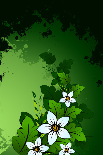 Grunge Flower background - Vector, imagen