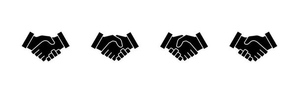 Ikony potřesení rukou nastaveny. obchodní značka a symbol podání ruky. smlouva o kontaktu - Vektor, obrázek