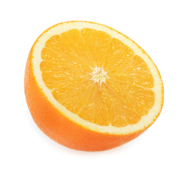 Fehér alapon izolált narancssárga szelet - Fotó, kép
