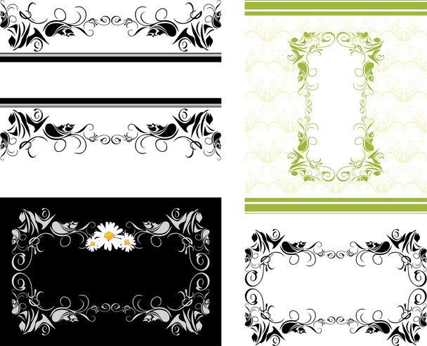 Four decorative frames for design - Вектор,изображение