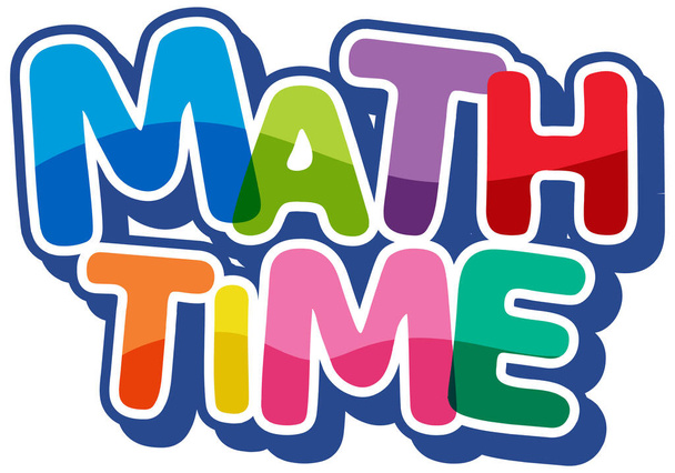 Colourful mathematic banner isolated illustration - Vektor, Bild