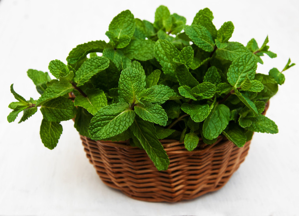 Mint in a basket - Photo, Image