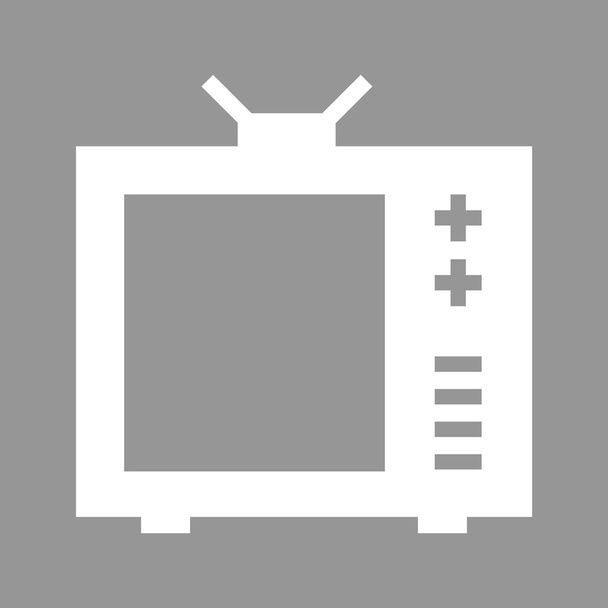 επίπεδη εικονίδιο τηλεόραση - Διάνυσμα, εικόνα