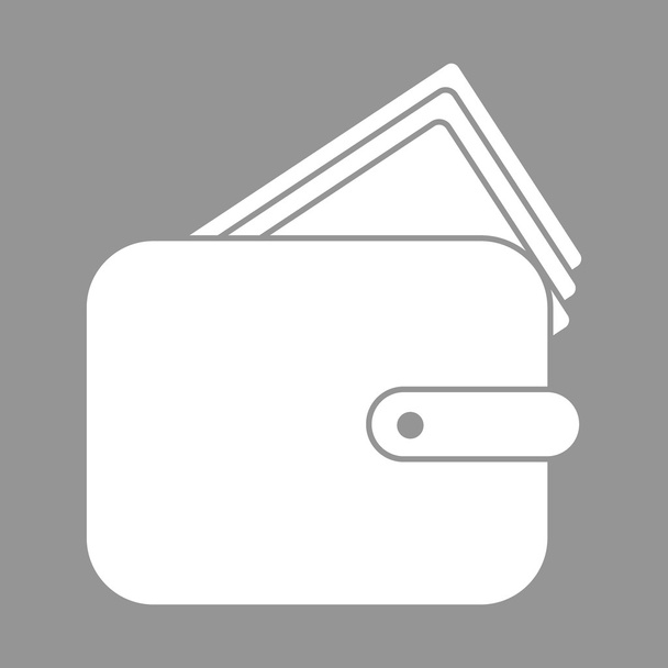 Brieftasche flach Symbol - Vektor, Bild