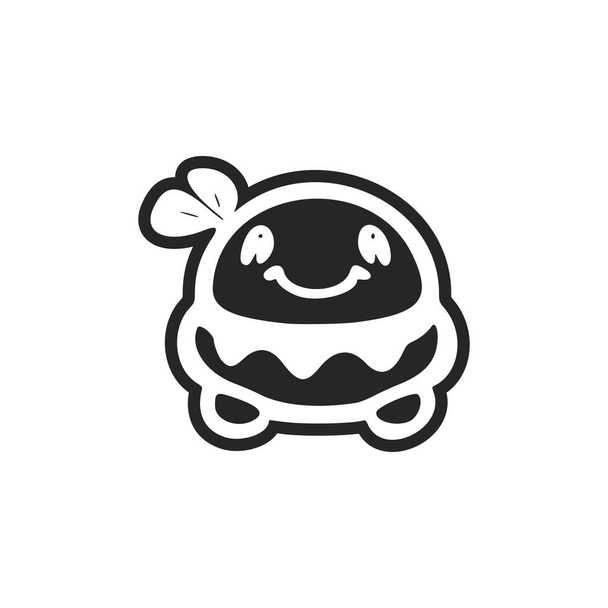 Trendy black and white cute turtle logo. Good for business and brands. - Vektor, obrázek