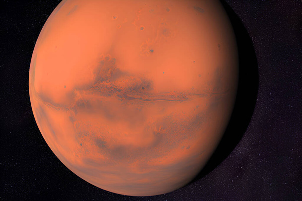 Planet Mars, Hintergrund voller Sterne.  - Foto, Bild