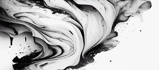 Struttura panoramica in marmo, superficie in marmo grigio bianco e nero colorato, linee curve, luminoso disegno astratto di sfondo - Illustrazione vettoriale - Vettoriali, immagini
