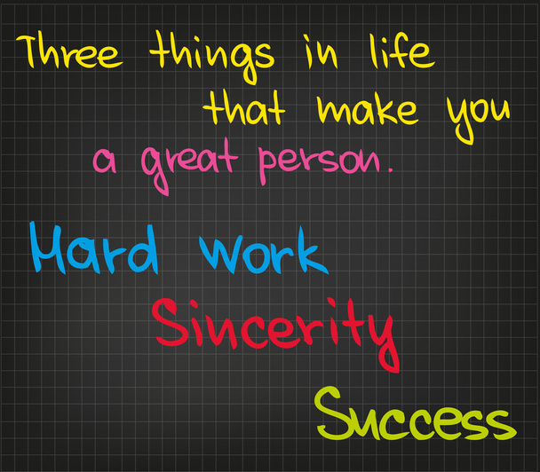 Three things in life - Vector, Image