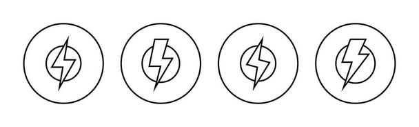 Wektor ikony pioruna dla aplikacji internetowych i mobilnych. znak i symbol elektryczny. ikona mocy. znak energetyczny - Wektor, obraz